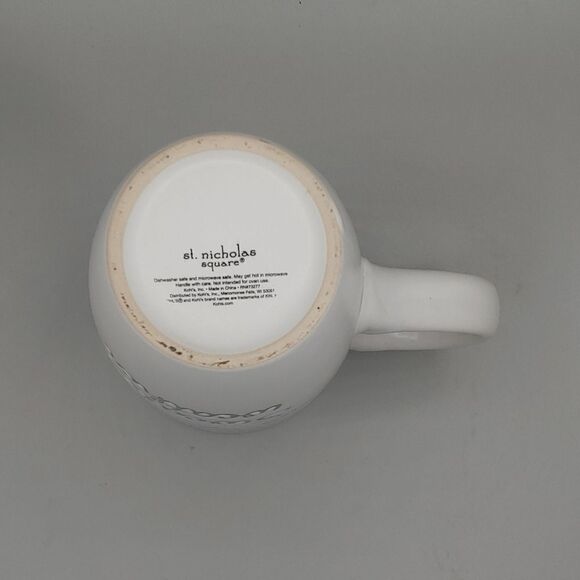 Kohls St Nicholas Square Sweater Weather Tall Mug 24 oz White Blue - Picture 6 of 7